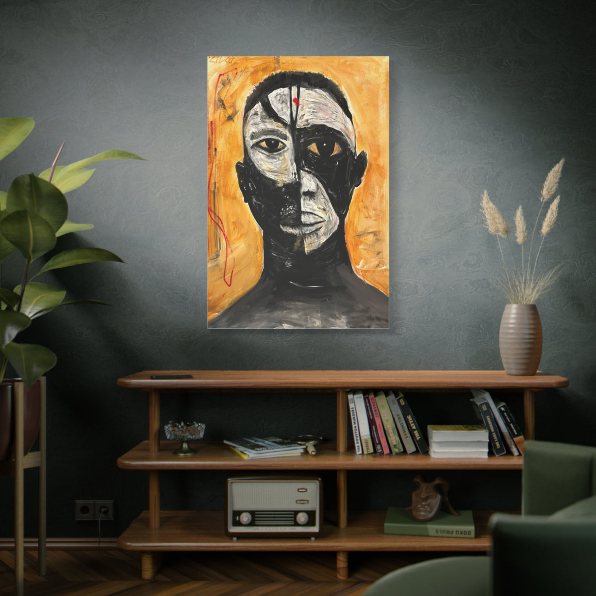 Dark n Light in Man Canvas Print